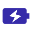 icone de bateria de celular azul